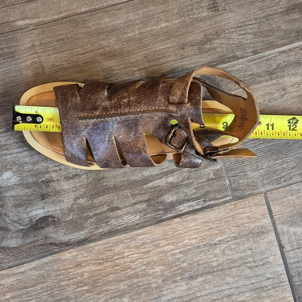 7/7.5 Diba True Genuine Leather Gladiator Sandals, Double Buckle Closure - Picture 10 of 13